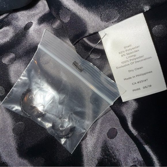 NWT TALBOTS STRETCH CREPE TUXEDO BLAZER - Black Velvet 16W - Picture 14 of 16